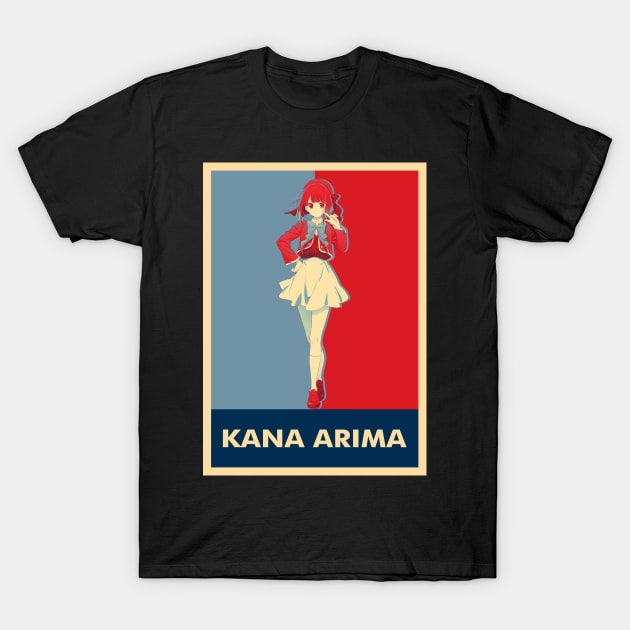 Kana Arima - Oshi no ko T-Shirt by Bulatan Ungu 80s